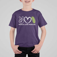 Peace Love Pickles T Shirt For Kid - Wonder Print Shop