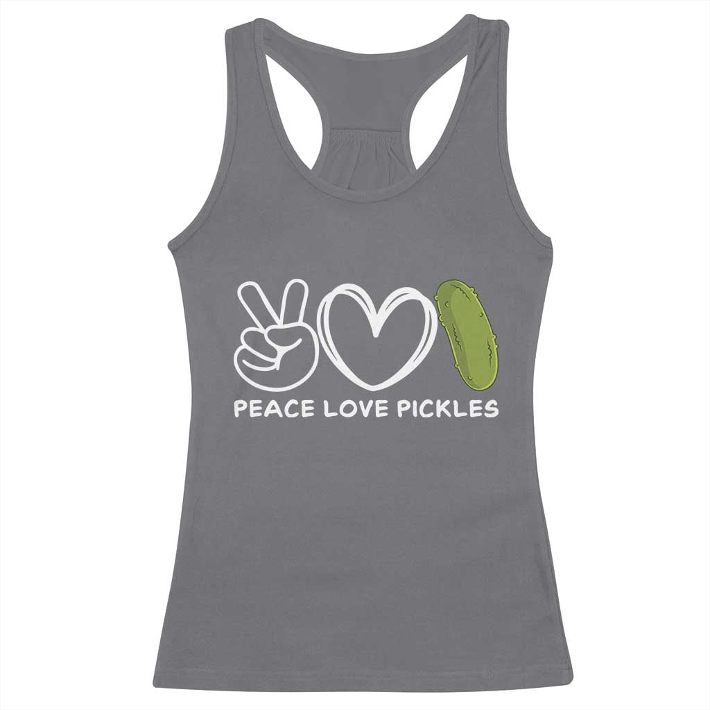 Peace Love Pickles Racerback Tank Top - Wonder Print Shop
