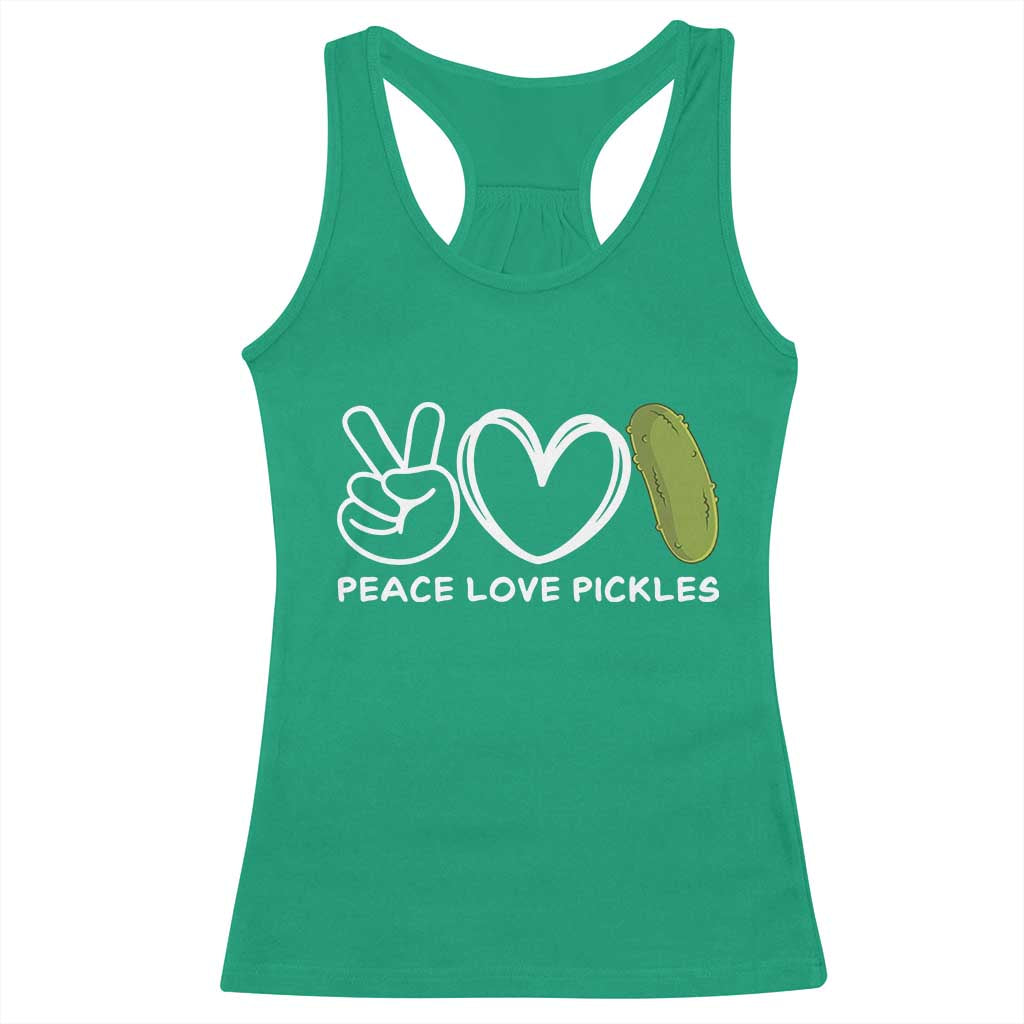Peace Love Pickles Racerback Tank Top - Wonder Print Shop