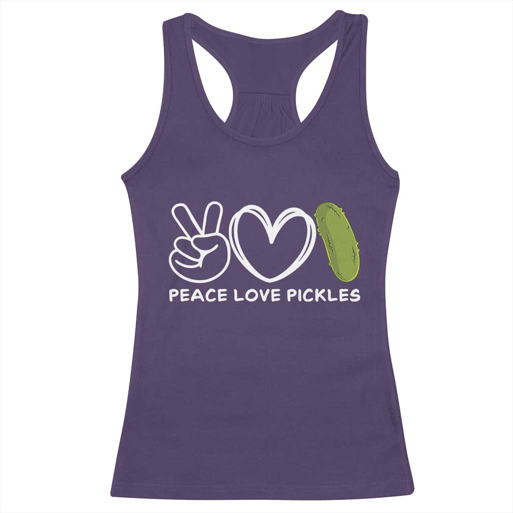 Peace Love Pickles Racerback Tank Top - Wonder Print Shop