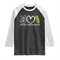 Peace Love Pickles Raglan Shirt - Wonder Print Shop