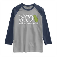 Peace Love Pickles Raglan Shirt - Wonder Print Shop
