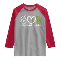 Peace Love Pickles Raglan Shirt - Wonder Print Shop