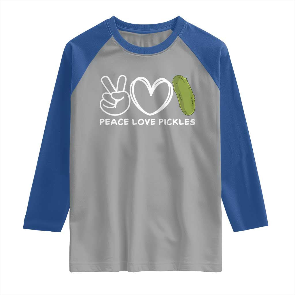 Peace Love Pickles Raglan Shirt - Wonder Print Shop