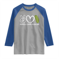 Peace Love Pickles Raglan Shirt - Wonder Print Shop