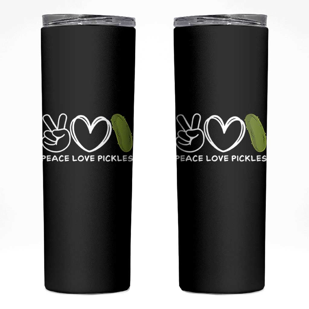 Peace Love Pickles Skinny Tumbler - Wonder Print Shop