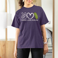Peace Love Pickles T Shirt For Women - Wonder Print Shop