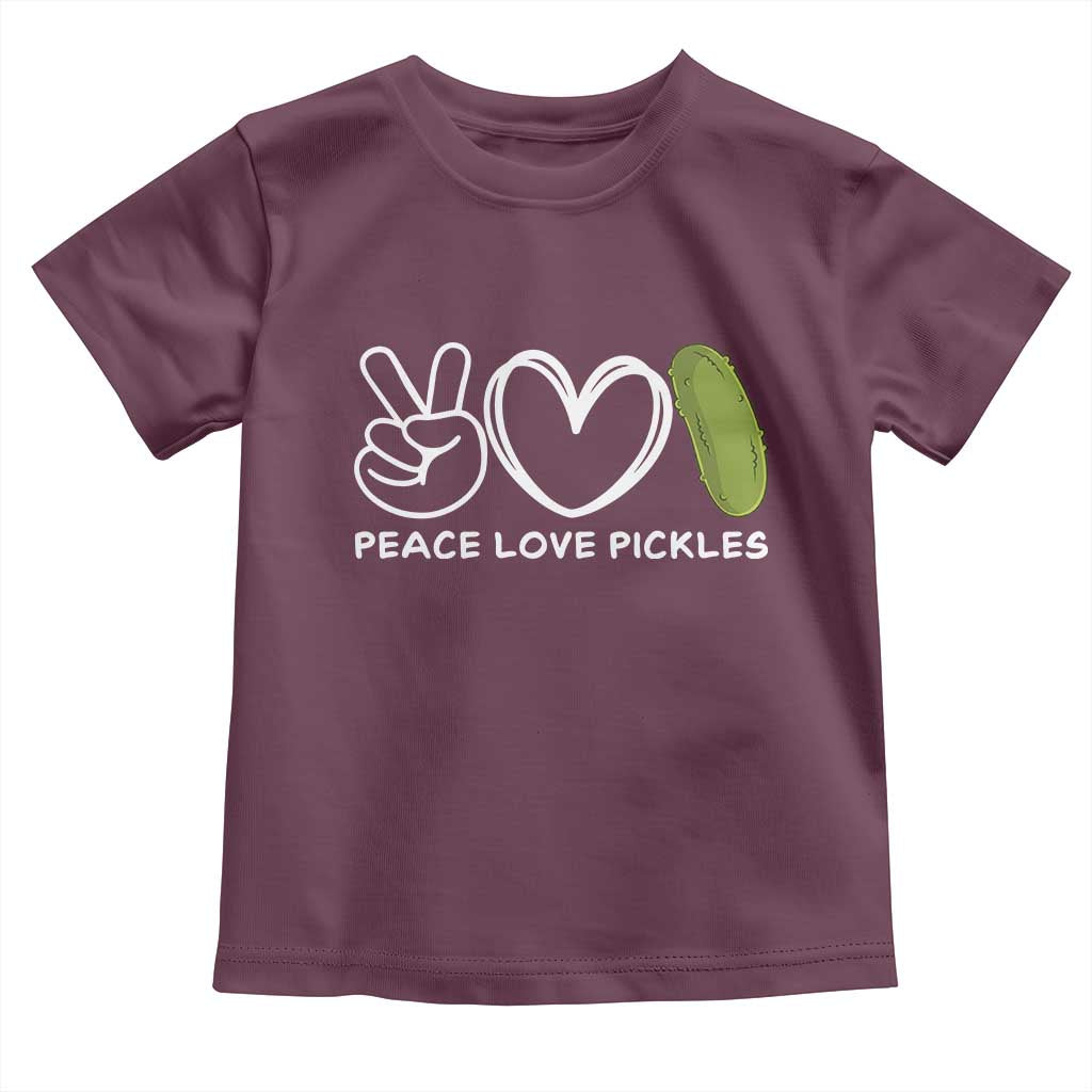 Peace Love Pickles Toddler T Shirt - Wonder Print Shop