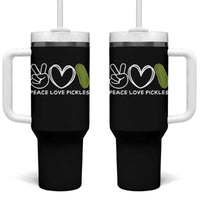 Peace Love Pickles Tumbler With Handle - Wonder Print Shop