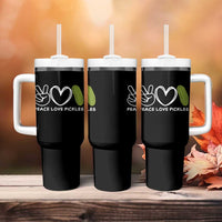 Peace Love Pickles Tumbler With Handle - Wonder Print Shop