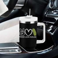 Peace Love Pickles Tumbler With Handle - Wonder Print Shop