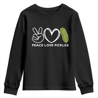 Peace Love Pickles Youth Sweatshirt - Wonder Print Shop