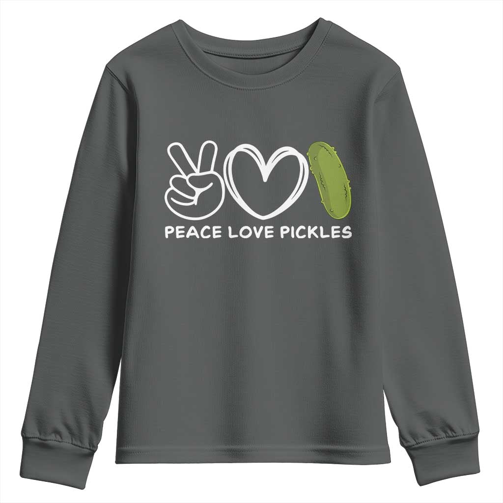 Peace Love Pickles Youth Sweatshirt - Wonder Print Shop