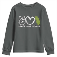 Peace Love Pickles Youth Sweatshirt - Wonder Print Shop