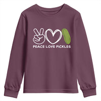 Peace Love Pickles Youth Sweatshirt - Wonder Print Shop