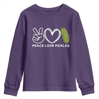 Peace Love Pickles Youth Sweatshirt - Wonder Print Shop