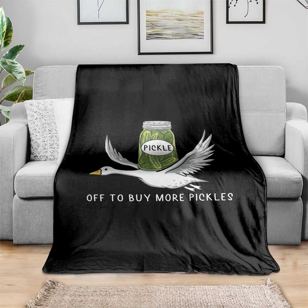 Silly Goose Pickle Lovers Throw Blanket Off To Buy More Pickles