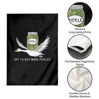 Silly Goose Pickle Lovers Garden Flag Off To Buy More Pickles