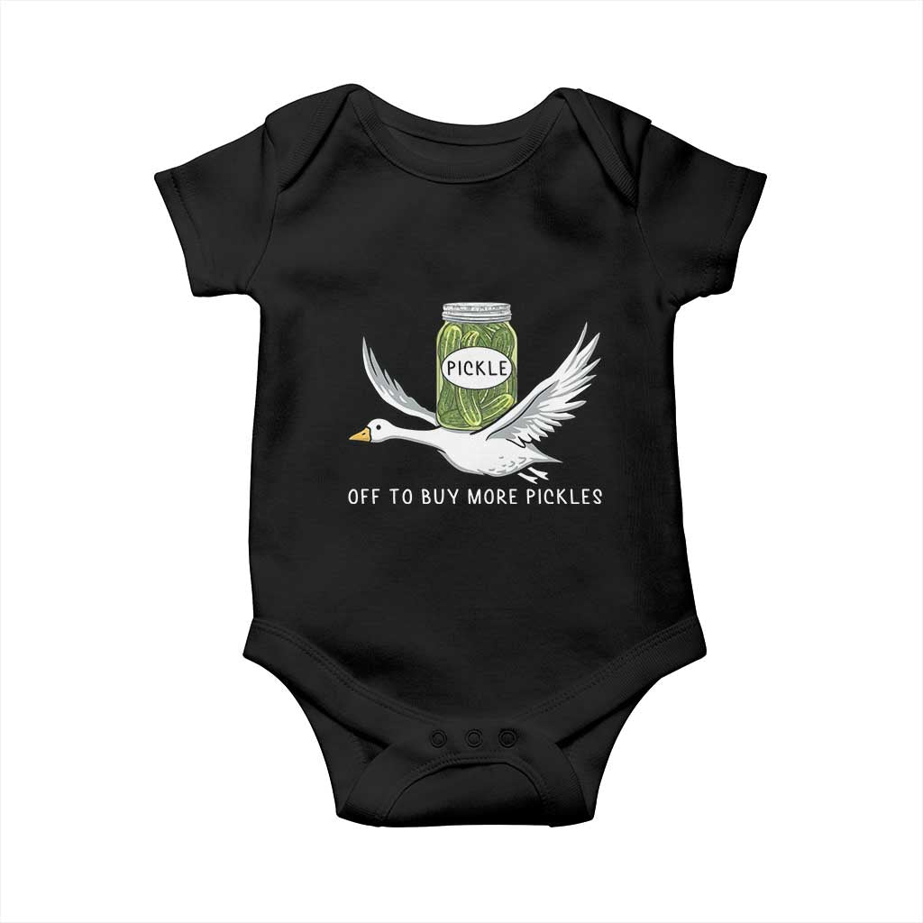 Silly Goose Pickle Lovers Baby Onesie Off To Buy More Pickles