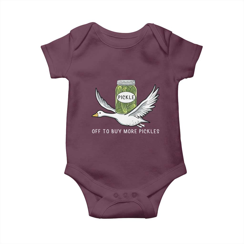 Silly Goose Pickle Lovers Baby Onesie Off To Buy More Pickles
