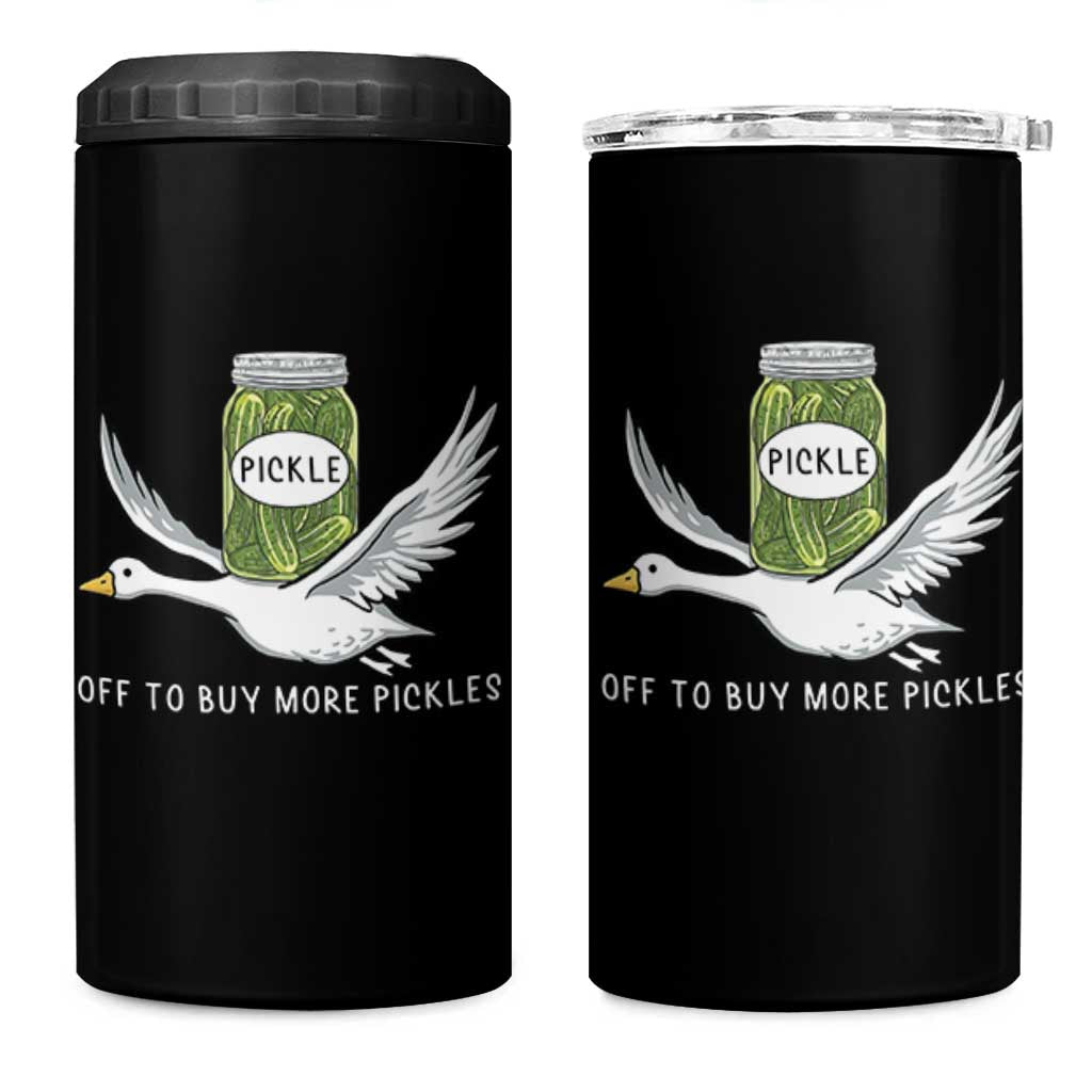 Silly Goose Pickle Lovers 4 in 1 Can Cooler Tumbler Off To Buy More Pickles