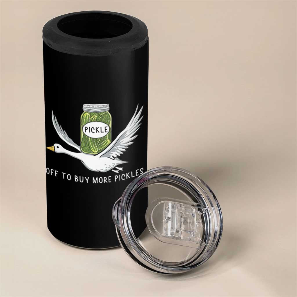 Silly Goose Pickle Lovers 4 in 1 Can Cooler Tumbler Off To Buy More Pickles