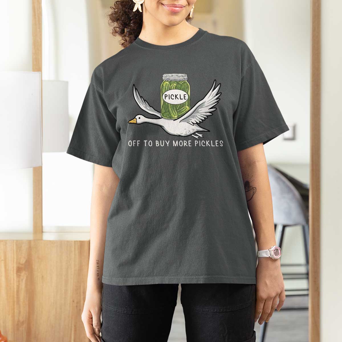 Silly Goose Pickle Lovers T Shirt For Women Off To Buy More Pickles