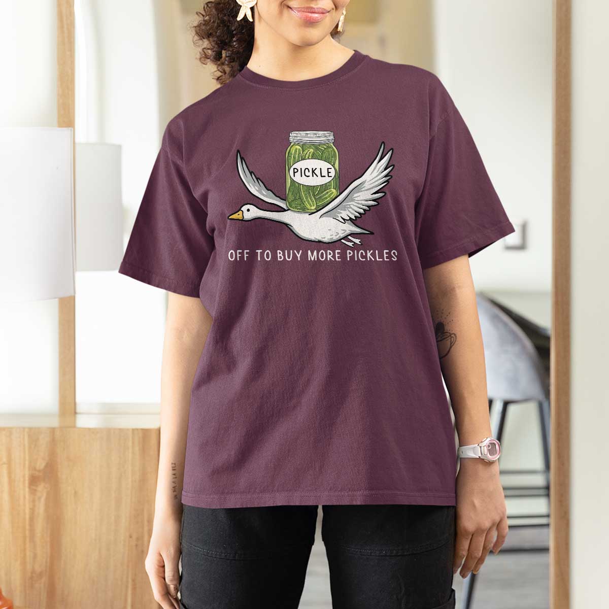 Silly Goose Pickle Lovers T Shirt For Women Off To Buy More Pickles