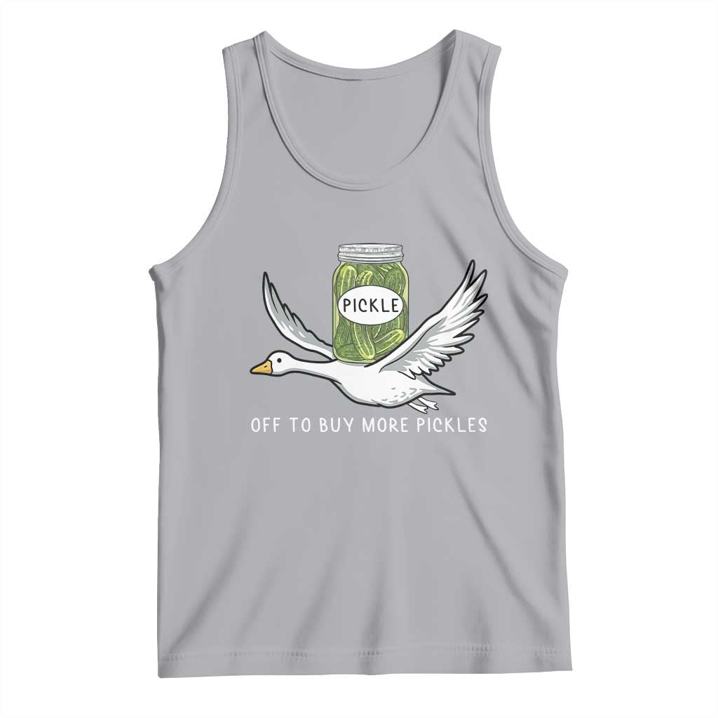 Silly Goose Pickle Lovers Tank Top Off To Buy More Pickles