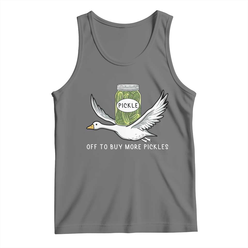 Silly Goose Pickle Lovers Tank Top Off To Buy More Pickles