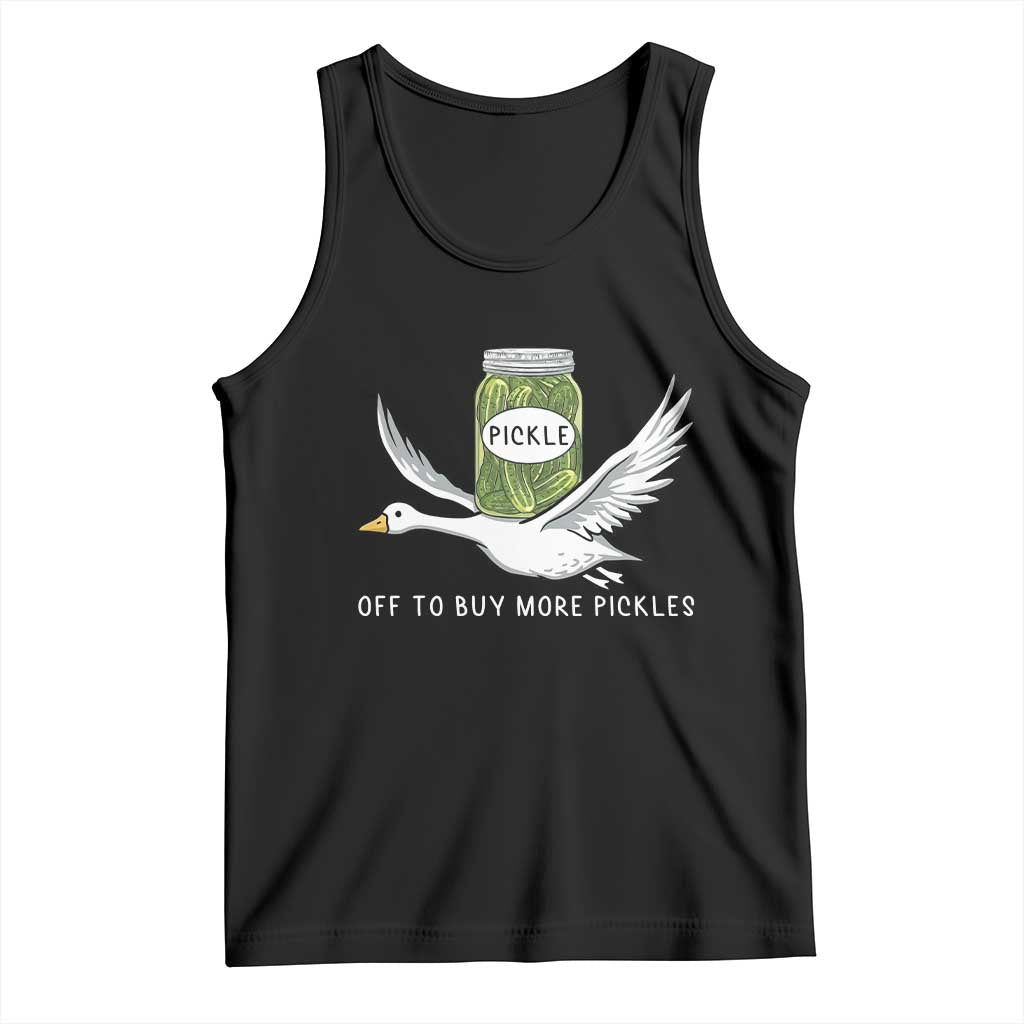 Silly Goose Pickle Lovers Tank Top Off To Buy More Pickles