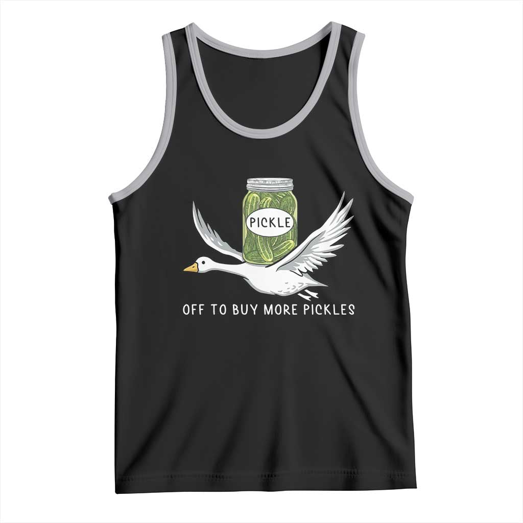 Silly Goose Pickle Lovers Tank Top Off To Buy More Pickles