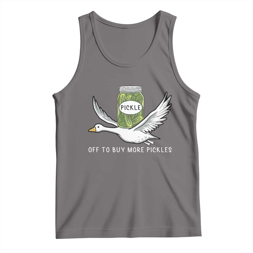 Silly Goose Pickle Lovers Tank Top Off To Buy More Pickles