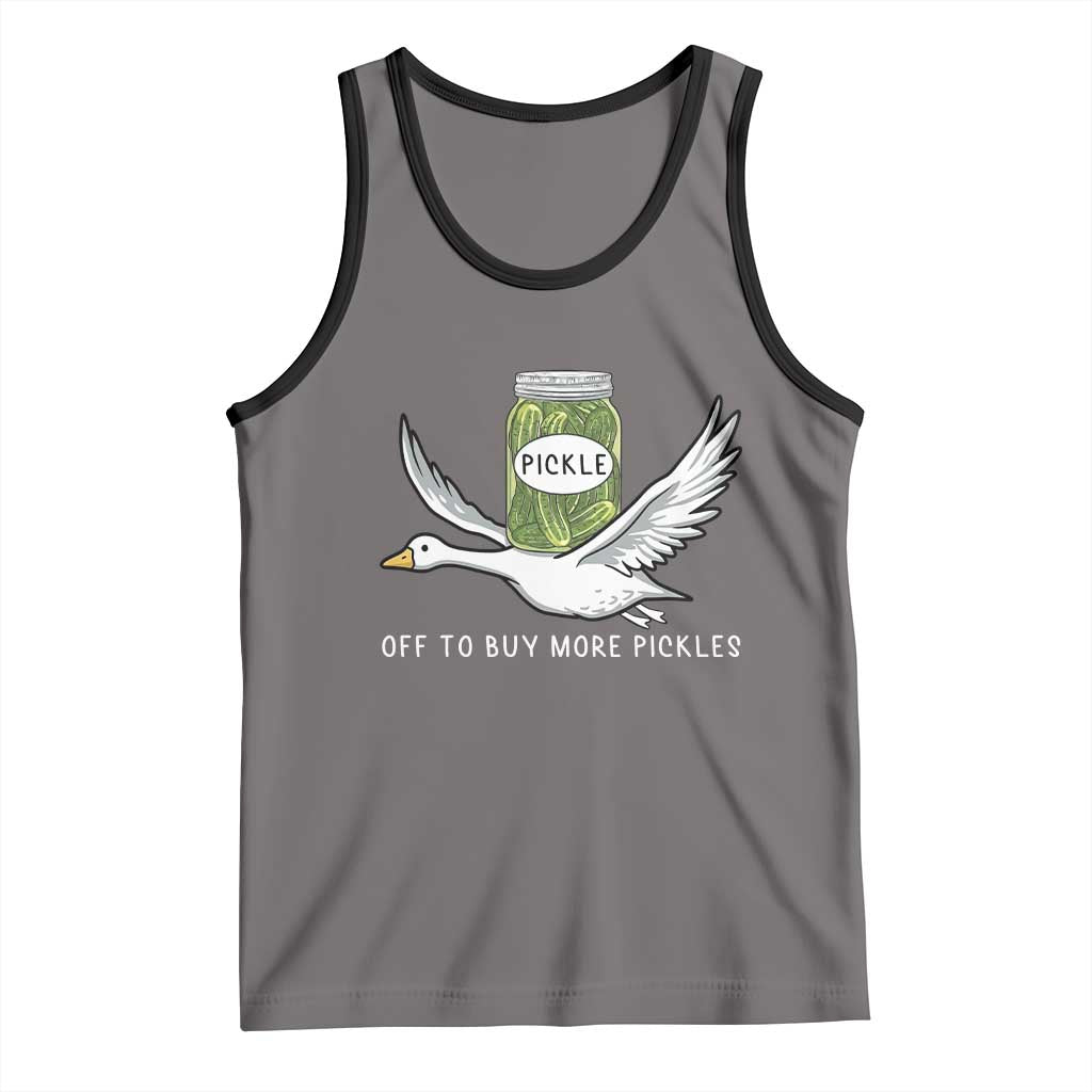 Silly Goose Pickle Lovers Tank Top Off To Buy More Pickles