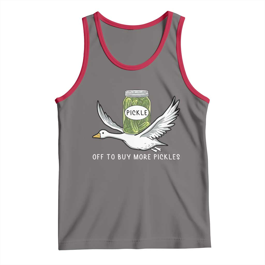 Silly Goose Pickle Lovers Tank Top Off To Buy More Pickles