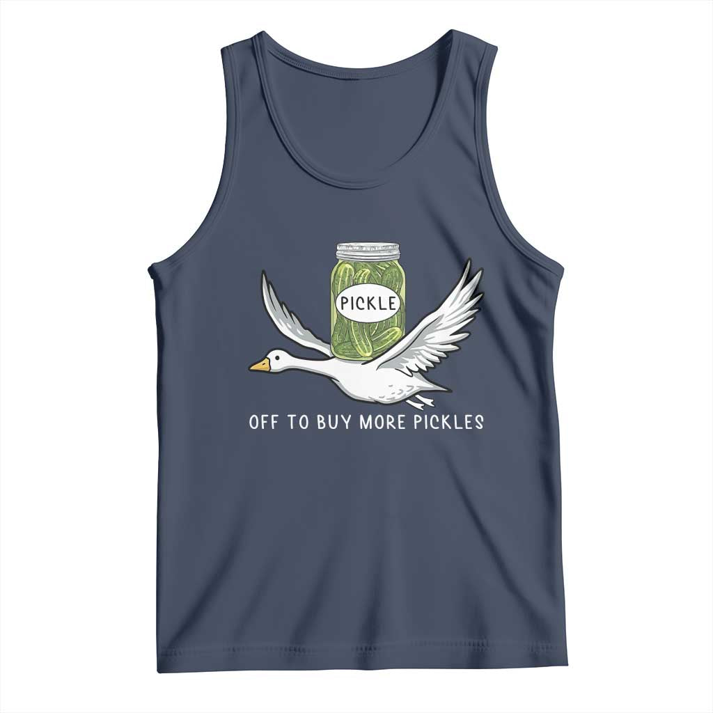 Silly Goose Pickle Lovers Tank Top Off To Buy More Pickles