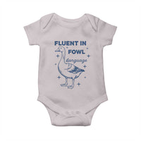 Fluent In FOWL Language Baby Onesie Vintage 90s Funny Duck Meme - Wonder Print Shop
