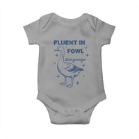 Fluent In FOWL Language Baby Onesie Vintage 90s Funny Duck Meme - Wonder Print Shop