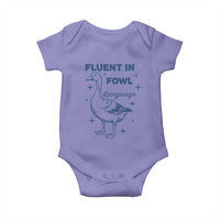 Fluent In FOWL Language Baby Onesie Vintage 90s Funny Duck Meme - Wonder Print Shop