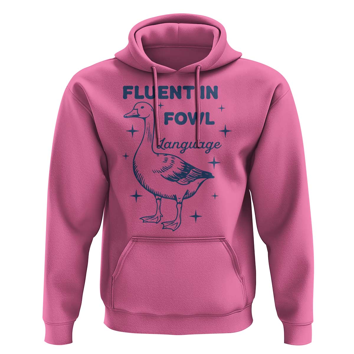Fluent In FOWL Language Hoodie Vintage 90s Funny Duck Meme - Wonder Print Shop