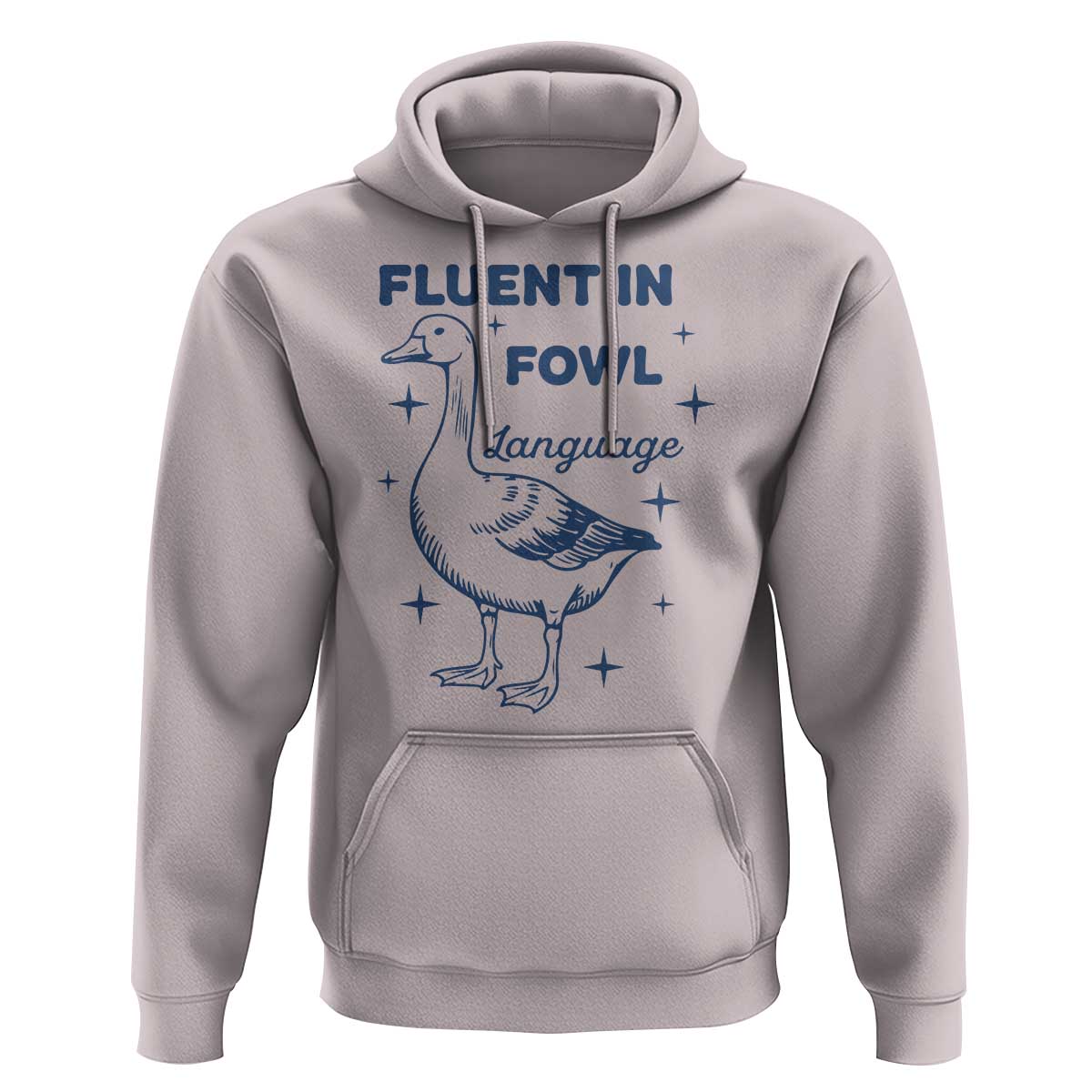 Fluent In FOWL Language Hoodie Vintage 90s Funny Duck Meme - Wonder Print Shop