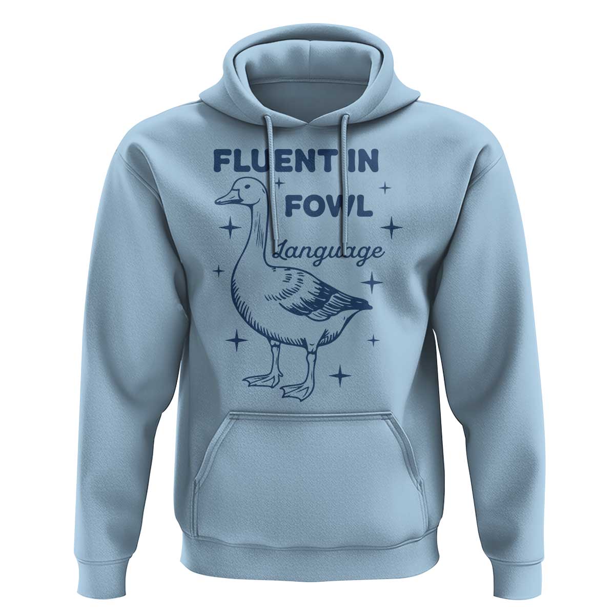 Fluent In FOWL Language Hoodie Vintage 90s Funny Duck Meme - Wonder Print Shop