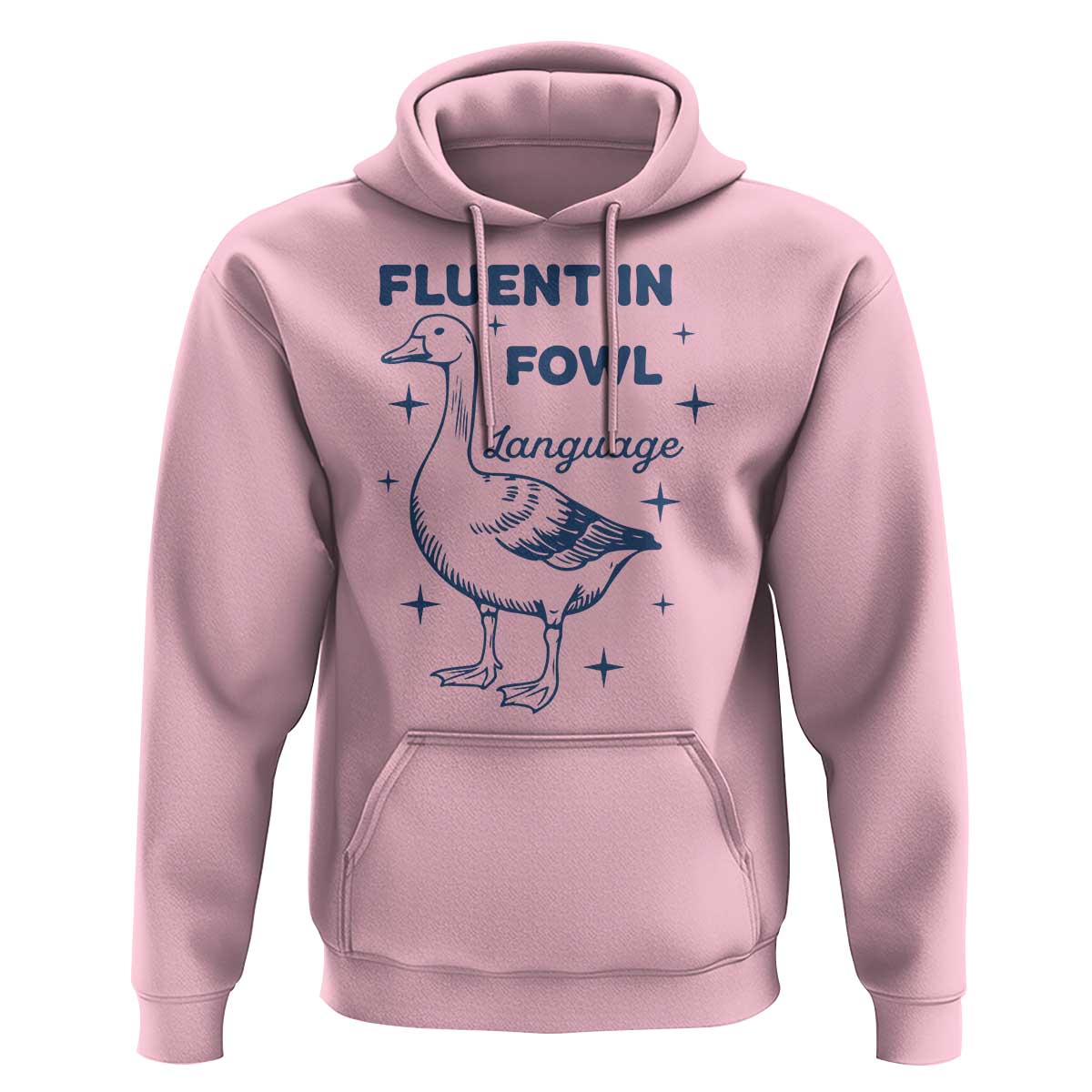 Fluent In FOWL Language Hoodie Vintage 90s Funny Duck Meme - Wonder Print Shop