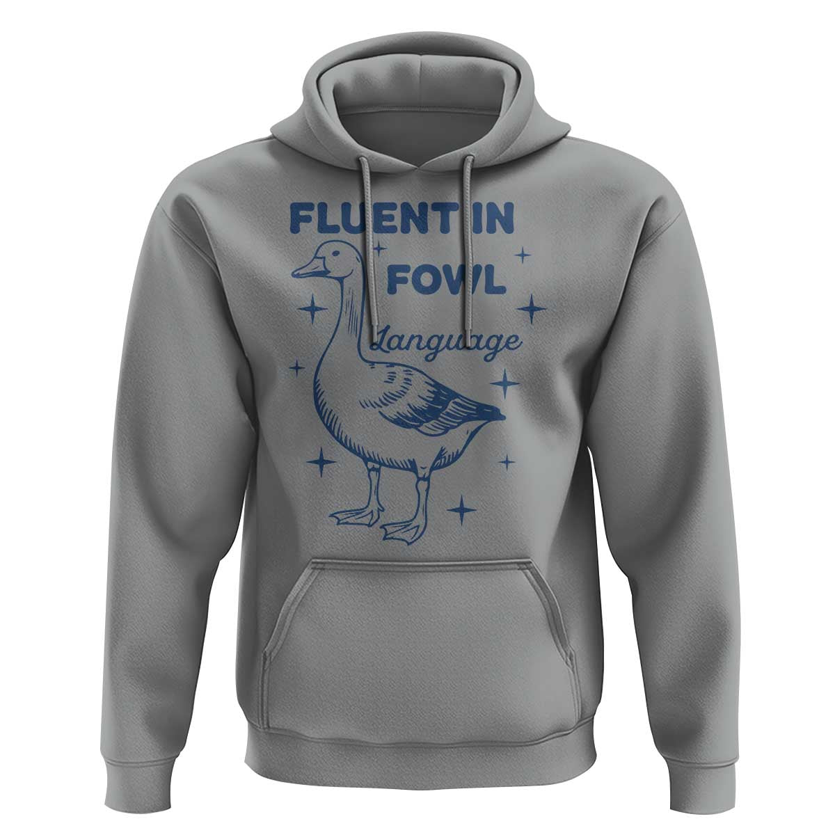 Fluent In FOWL Language Hoodie Vintage 90s Funny Duck Meme - Wonder Print Shop