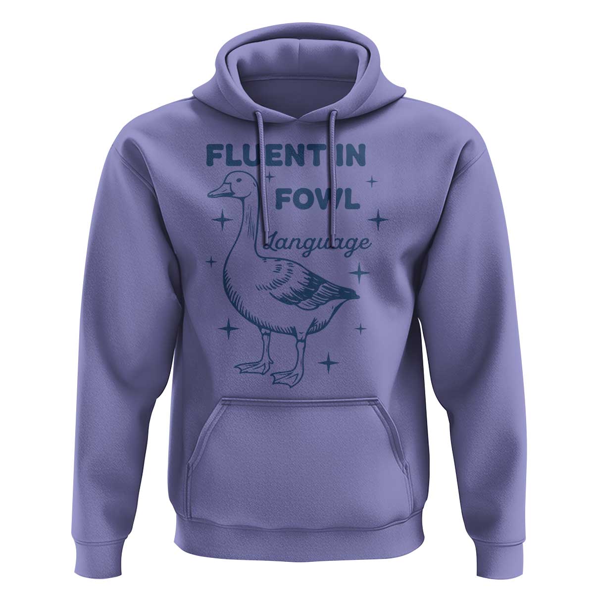 Fluent In FOWL Language Hoodie Vintage 90s Funny Duck Meme - Wonder Print Shop