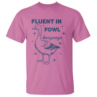 Fluent In FOWL Language T Shirt Vintage 90s Funny Duck Meme - Wonder Print Shop