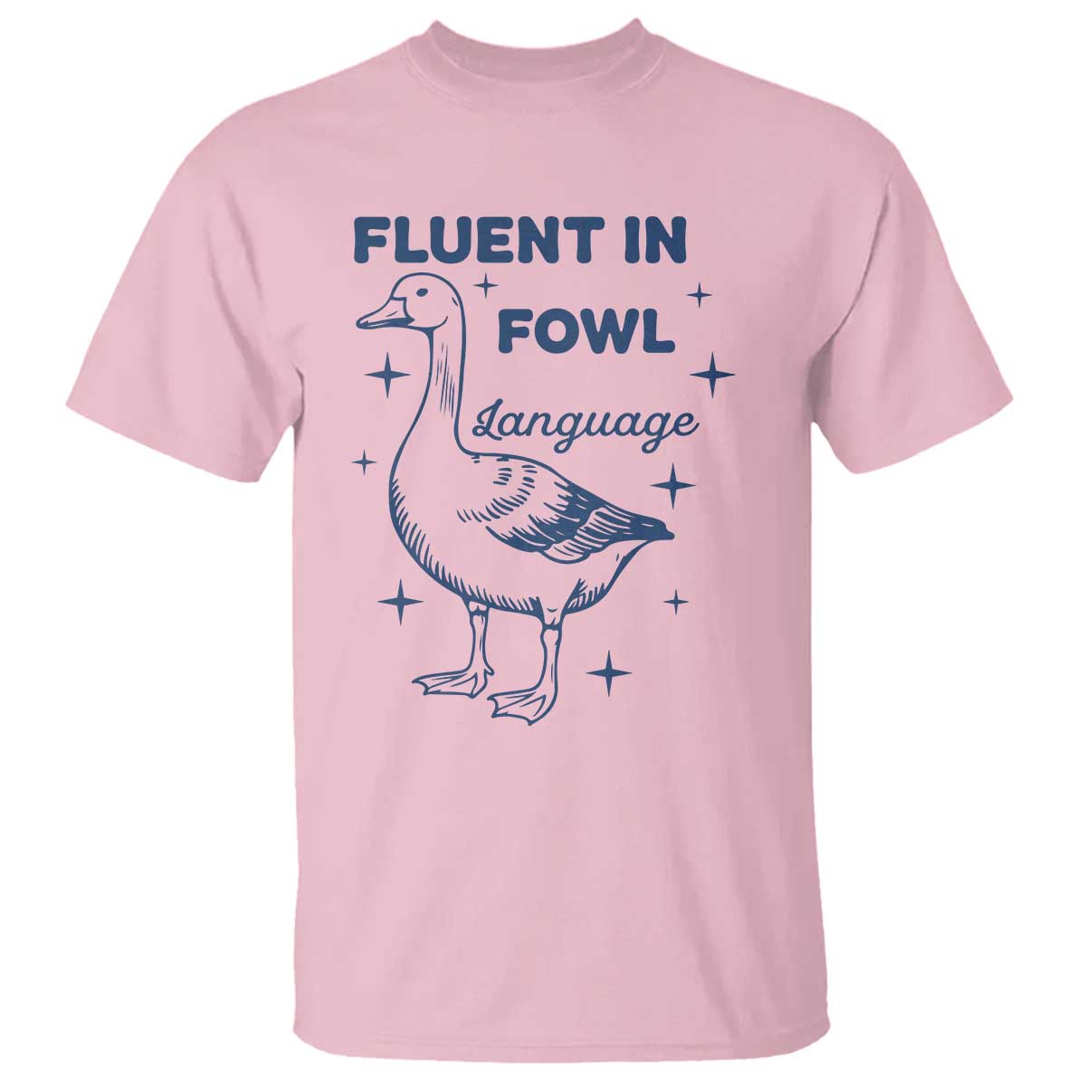 Fluent In FOWL Language T Shirt Vintage 90s Funny Duck Meme - Wonder Print Shop