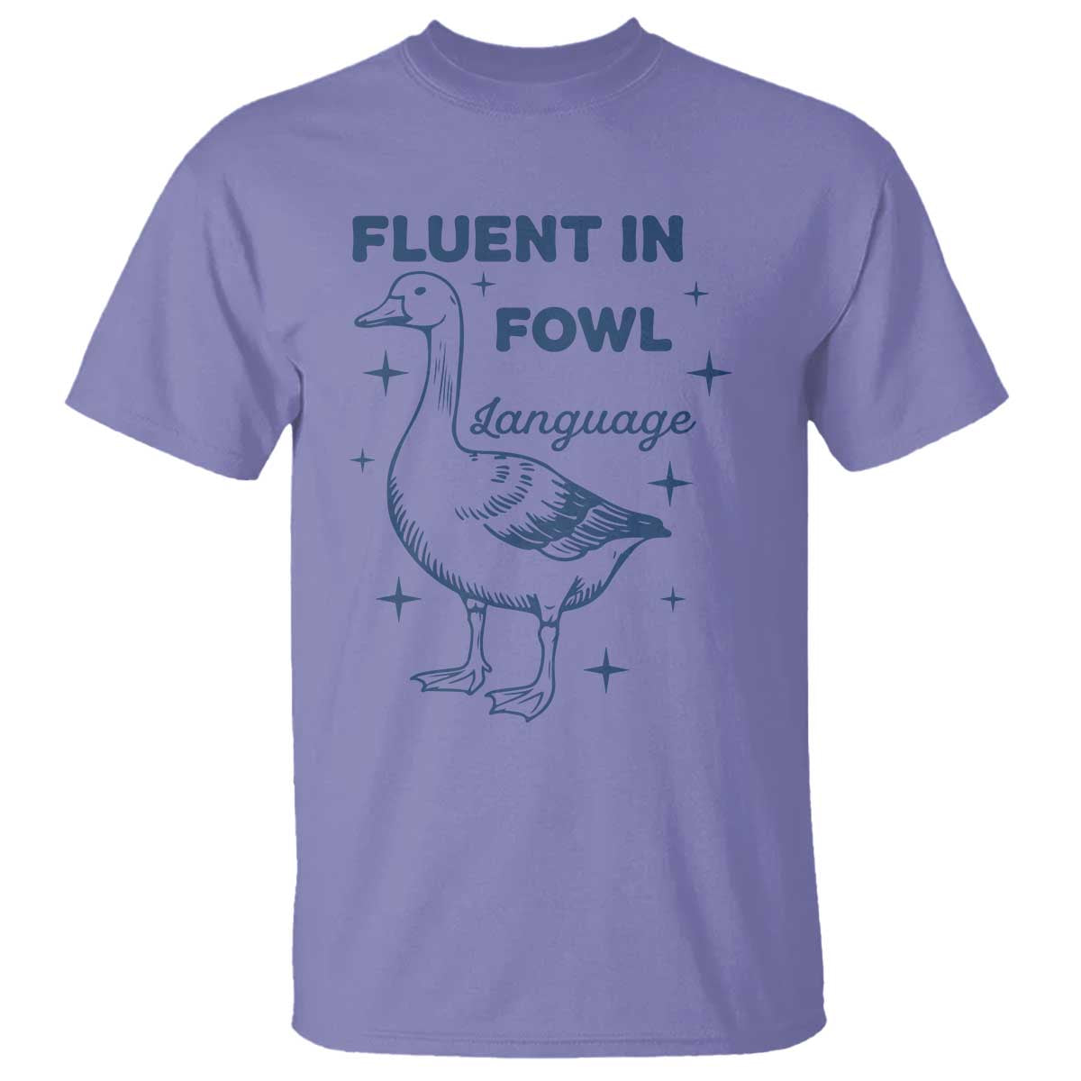 Fluent In FOWL Language T Shirt Vintage 90s Funny Duck Meme - Wonder Print Shop