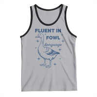 Fluent In FOWL Language Tank Top Vintage 90s Funny Duck Meme - Wonder Print Shop