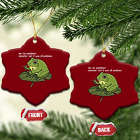 Funny Frog Ceramic Ornament Me No Problemo Narrator But It Was All Problemo - Wonder Print Shop